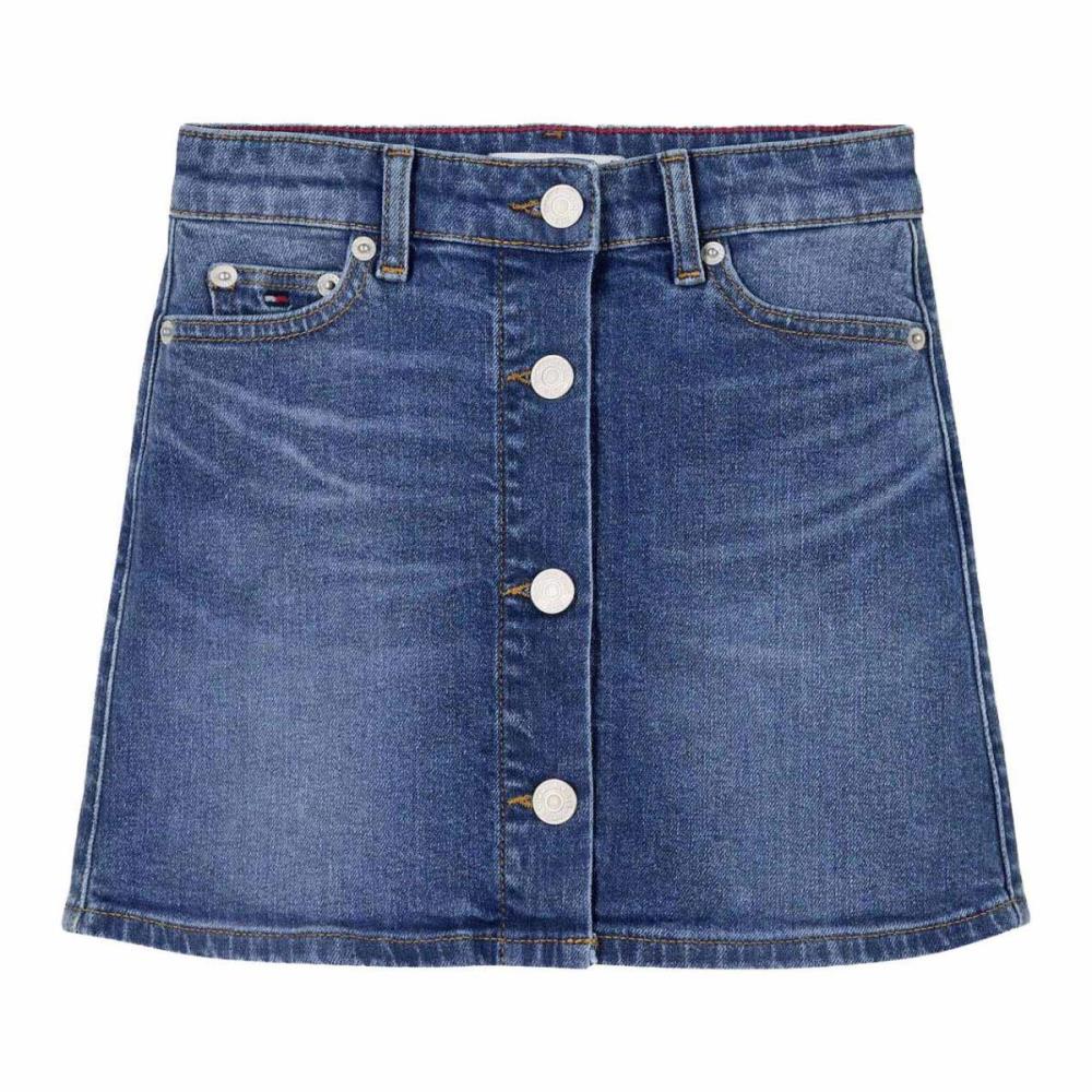 Tommy Hilfiger Button Through Denim Skirt 8-12Y